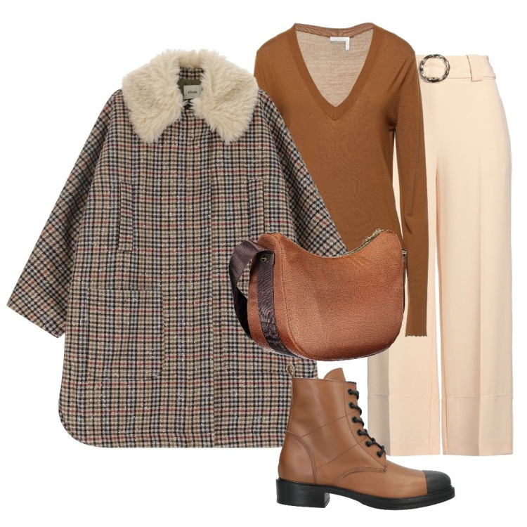Outfit donna - So british!. Stile Chic per Tutti i giorni. Abbinamento con pantaloni, stivaletti, pullovers, cappotti, borse a tracolla.