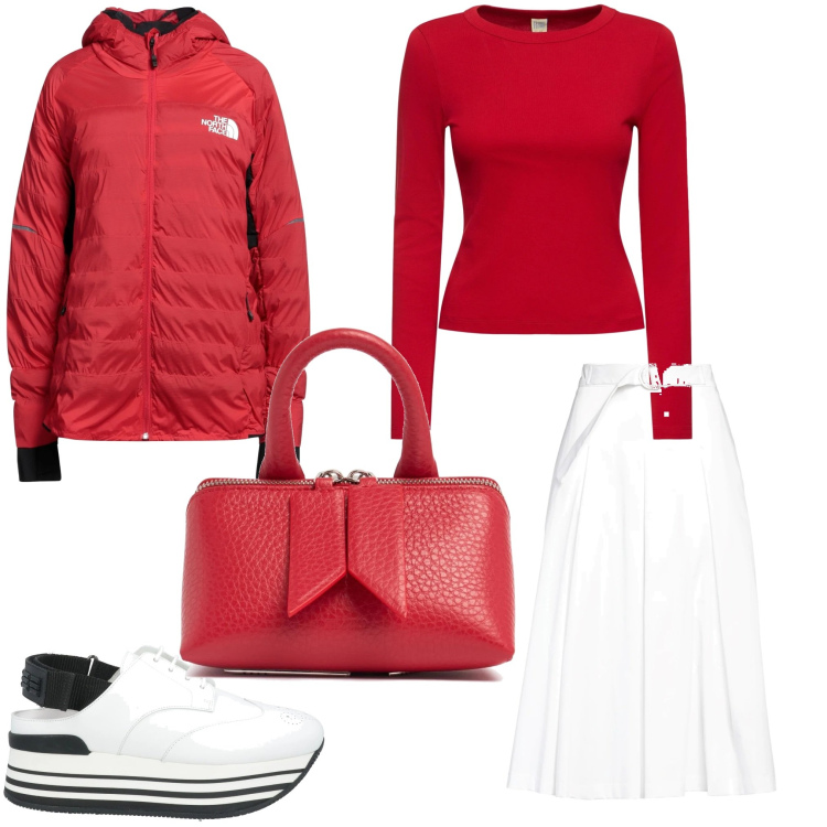 Outfit donna - Lo stile che amo. Stile Sporty chic per Ufficio. Abbinamento con scarpe stringate, blazer, gonne longuette, borse a mano, t-shirt.