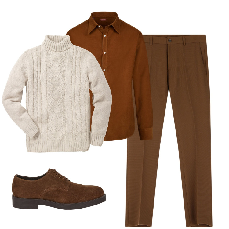 Outfit uomo - City. Stile Urban per Tutti i giorni. Abbinamento con maglieria, pantaloni, scarpe stringate, camicie.