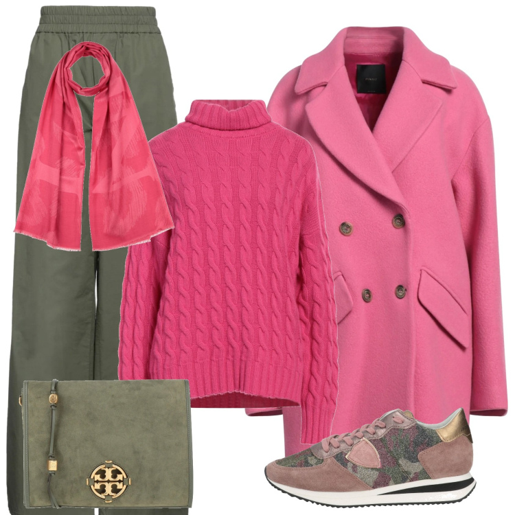 Outfit donna - Le sneakers glitterate. Stile Sporty chic per Scuola/Università. Abbinamento con cappotti, sneakers, maglieria, pantaloni, borse a tracolla, sciarpe.