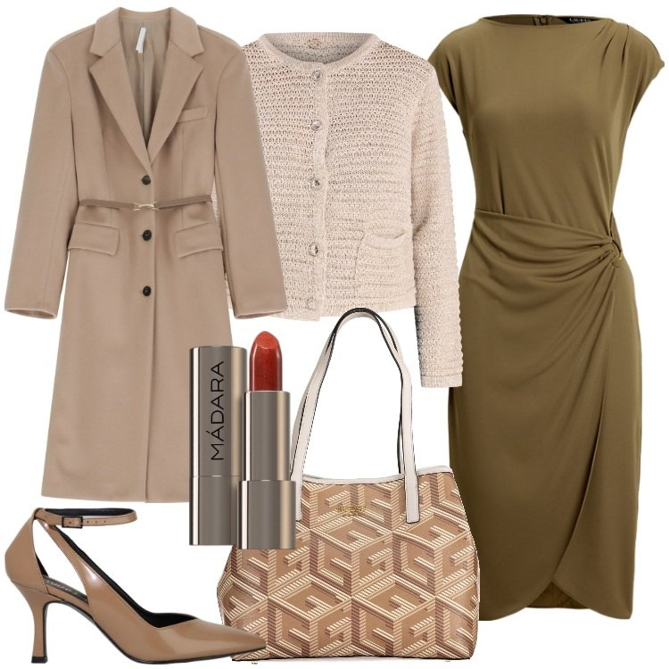 Outfit donna - Abbraccia le tue curve con il wrap dress. Stile Bon Ton per Ufficio. Abbinamento con rossetti, cardigans, cappotti, vestiti, décolleté, borse a spalla.