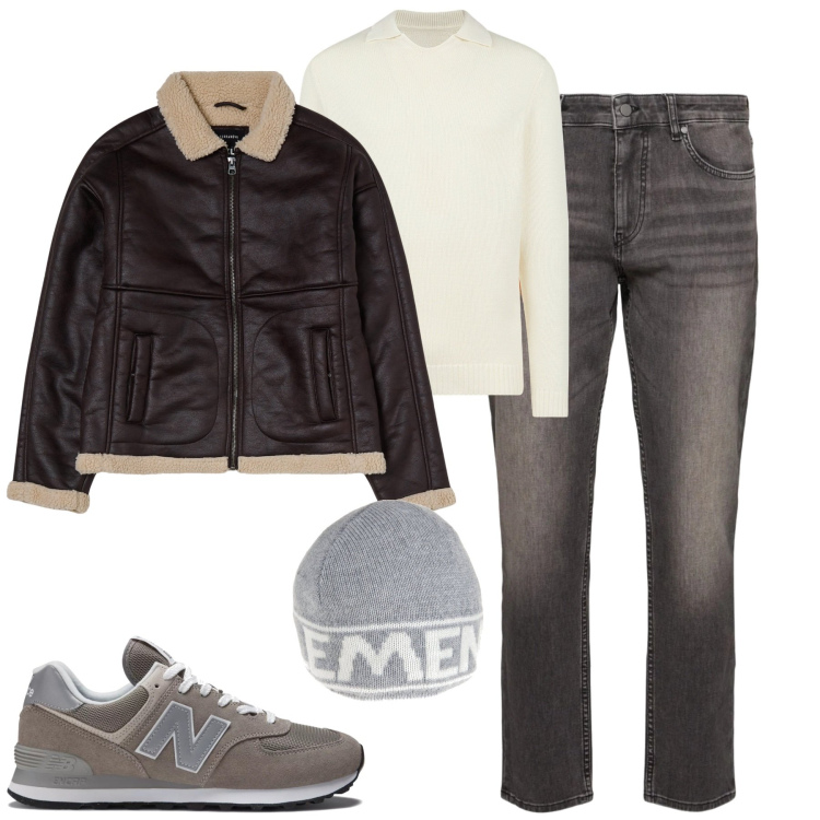 Outfit uomo - City. Stile Urban per Tutti i giorni. Abbinamento con giacche, sneakers, maglieria, berretti, jeans.