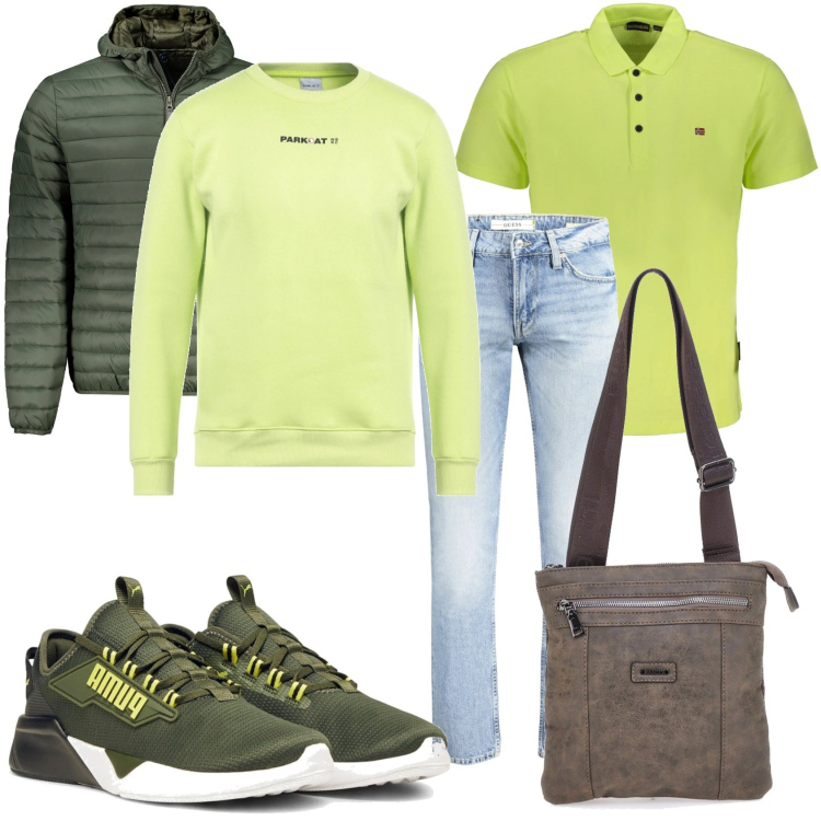 Outfit uomo - Jeans e felpa. Stile Urban per Tutti i giorni. Abbinamento con felpe, sneakers, portafogli, t-shirt, giacche, jeans.