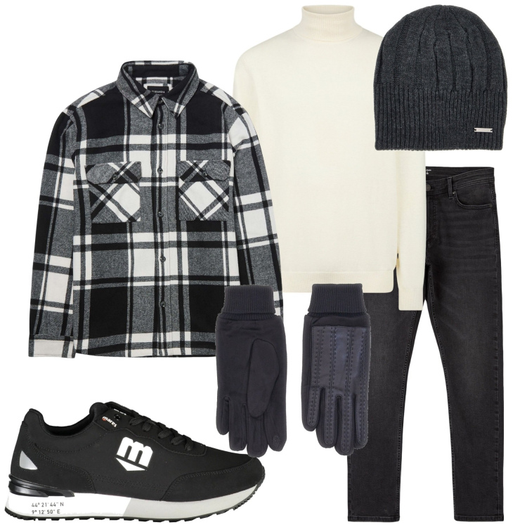 Outfit uomo - Il berretto per l\' inverno. Stile Casual per Tutti i giorni. Abbinamento con jeans skinny, cappotti, guanti, berretti, sneakers, maglieria.