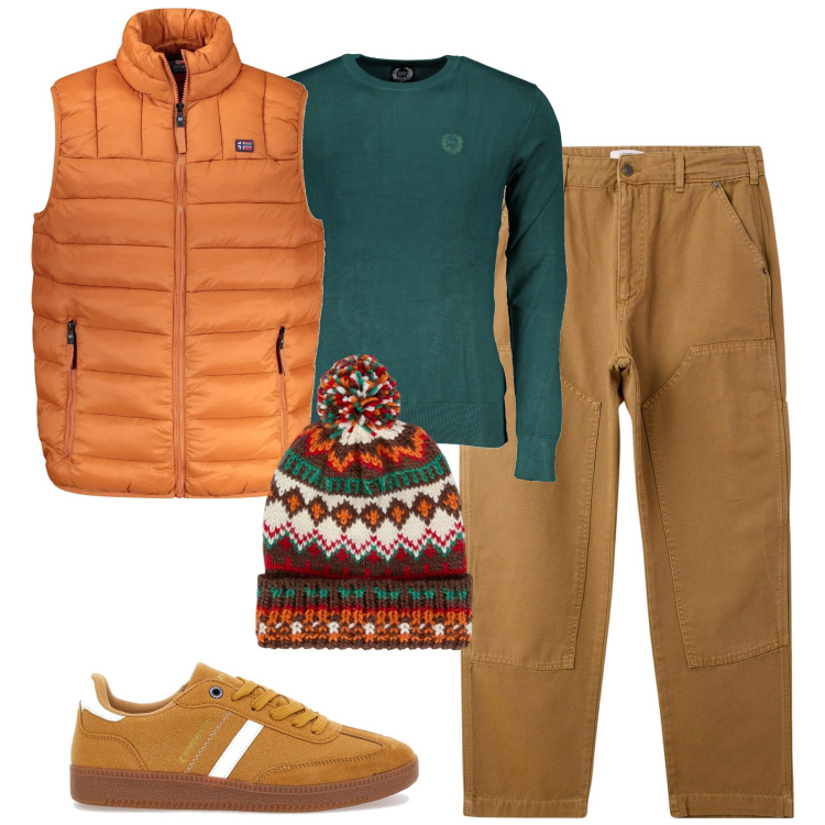 Outfit uomo - Il berretto colorato. Stile Casual per Tutti i giorni. Abbinamento con pantaloni, berretti, sneakers, giacche, maglieria.
