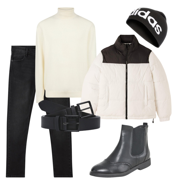 Outfit uomo - Il berretto per l inverno. Stile Trendy per Tutti i giorni. Abbinamento con stivali e stivaletti, jeans skinny, piumini, cinture, maglieria, berretti.