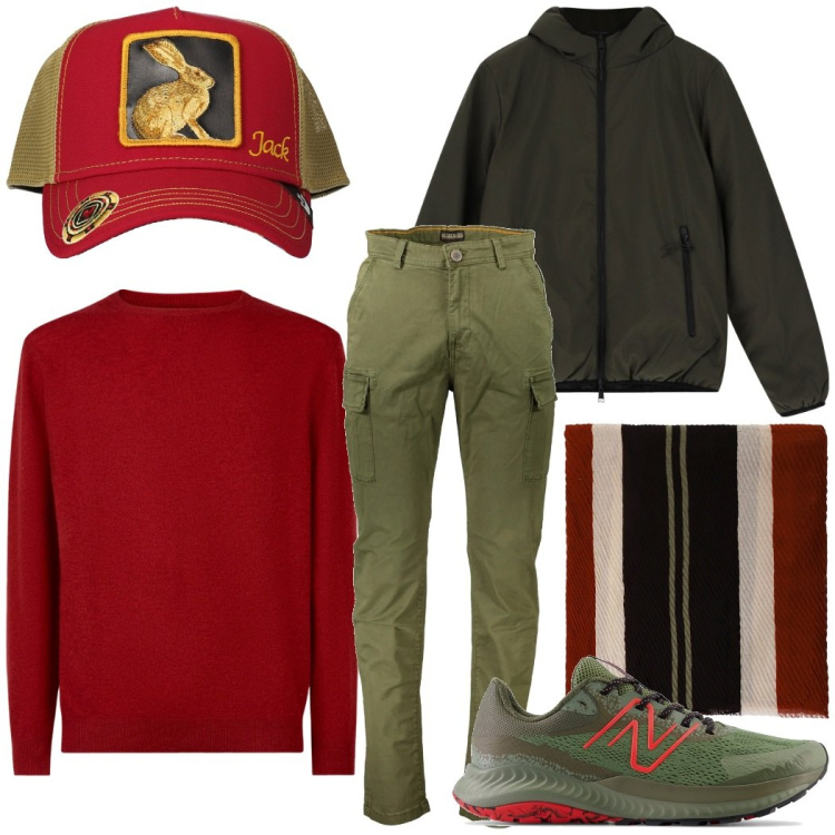 Outfit uomo - Il berretto originale. Stile Urban per Tutti i giorni. Abbinamento con sneakers, sciarpe e foulard, piumini, maglieria, cappelli con visiera, pantaloni.