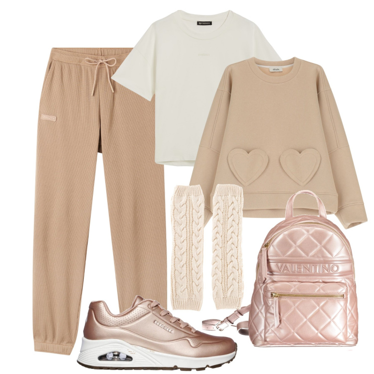 Outfit donna - Palestra con stile. Stile Sporty chic per Sport. Abbinamento con calzini, pantaloni sportivi, t-shirt sportive, felpe, sneakers, zaini.