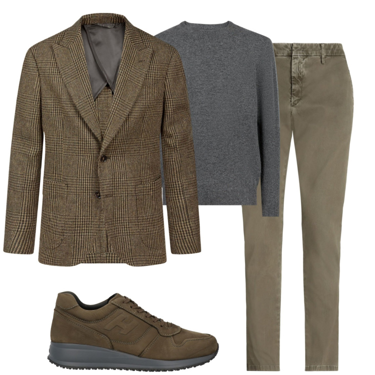 Outfit uomo - City. Stile Urban per Tutti i giorni. Abbinamento con pantaloni chino, sneakers, giacche, maglieria.