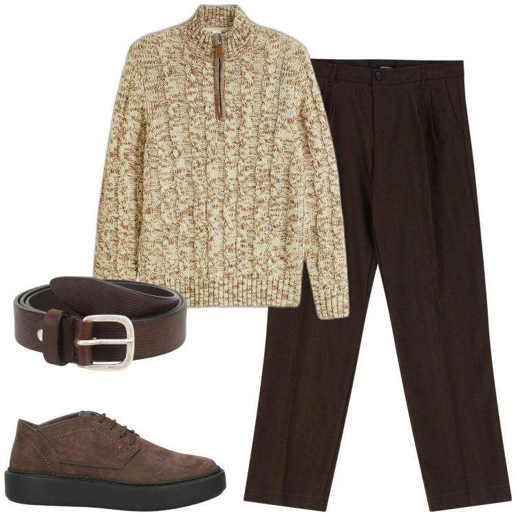 Outfit uomo - Total look #2036394. Stile Urban per Tutti i giorni. Abbinamento con maglieria, sneakers, pantaloni, cinture.
