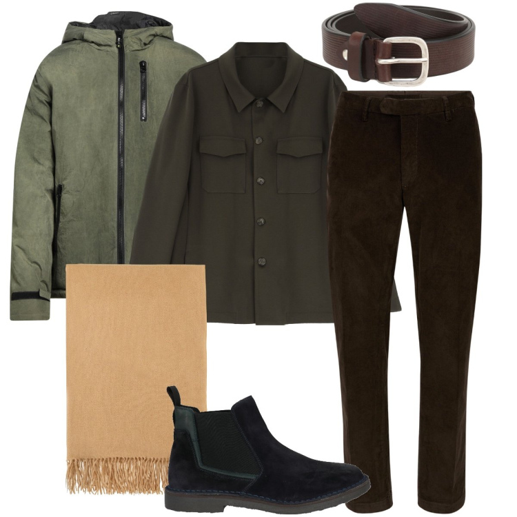 Outfit uomo - Il camicione over size. Stile Urban per Ufficio. Abbinamento con giacche, stivali e stivaletti, cinture, sciarpe, camicie, pantaloni.