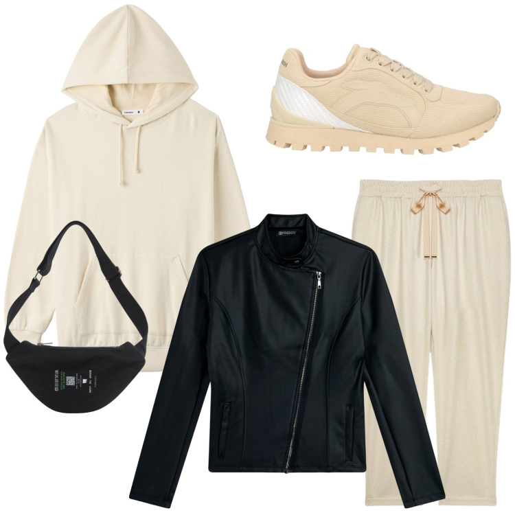 Outfit donna - Gennaio in palestra - @susystyle. Stile Sporty chic per Sport. Abbinamento con sneakers, marsupi, felpe con cappuccio, giacche, pantaloni.