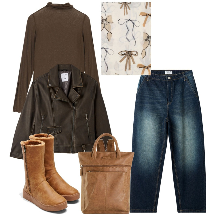 Outfit donna - Una sciarpa e via - @nike75. Stile Casual per Tutti i giorni. Abbinamento con stivali, zaini, jeans, giacche, sciarpe, maglieria.
