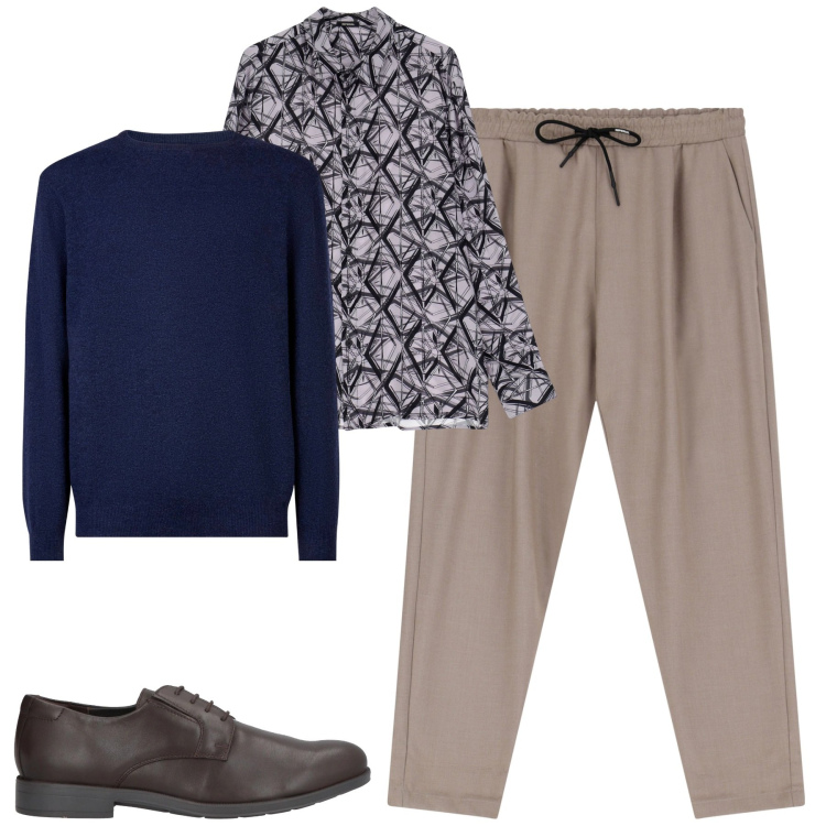 Outfit uomo - Total look #2037210. Stile Urban per Tutti i giorni. Abbinamento con scarpe stringate, camicie, pantaloni, maglieria.