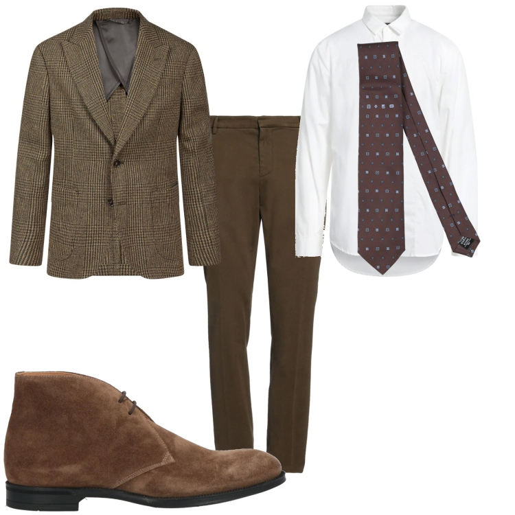 Outfit uomo - Invitato ad una serata. Stile Business/Elegante per Serata speciale. Abbinamento con pantaloni chino, stivali e stivaletti, cravatte, camicie, giacche.