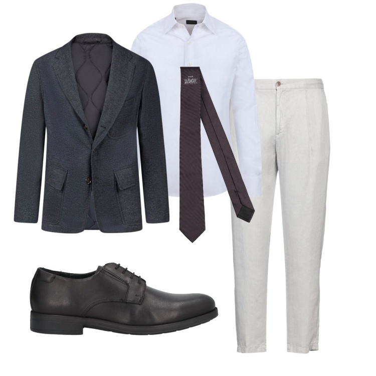 Outfit uomo - Total look #2037821. Stile Business/Elegante per Ufficio. Abbinamento con scarpe stringate, cravatte, pantaloni, giacche, camicie.