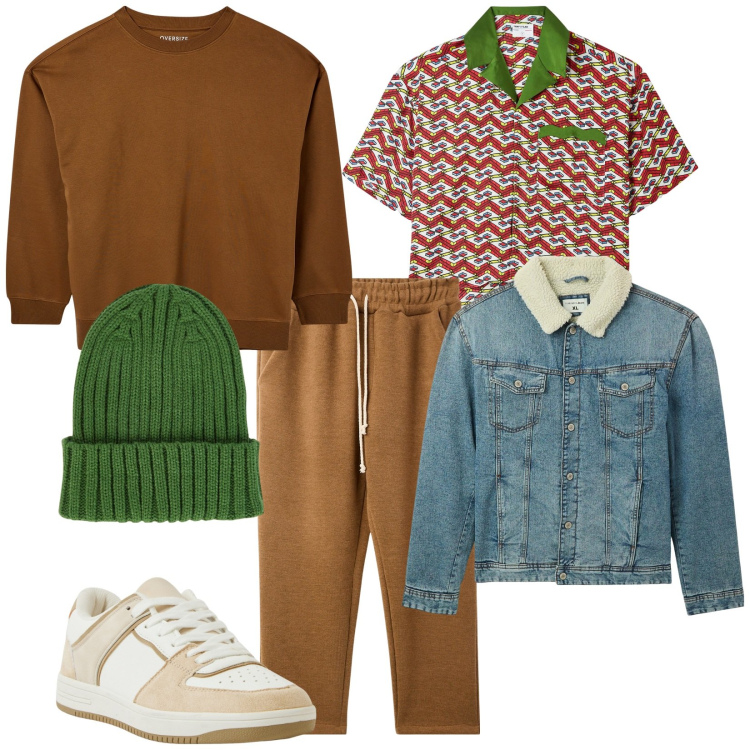 Outfit uomo - Style. Stile Trendy per Tutti i giorni. Abbinamento con camicie a manica corta, giacche, sneakers, pantaloni, felpe, berretti.