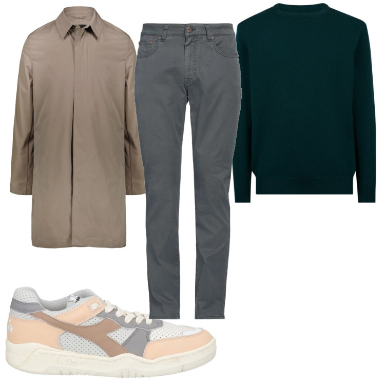 Outfit uomo - Total look #2037969. Stile Casual per Tutti i giorni. Abbinamento con pantaloni, sneakers, giacche, maglieria.