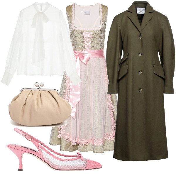 Outfit donna - Total look #2038019. Stile Etnico per Serata fuori. Abbinamento con vestiti, cappotti, décolleté, camicie, pochette.