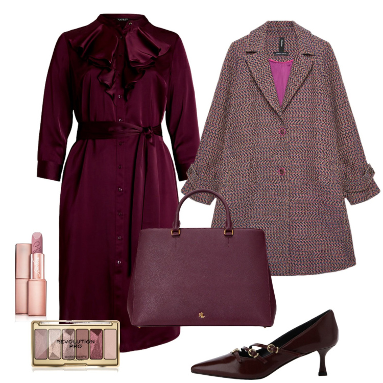 Outfit donna - retrò. Stile Vintage retrò per Serata fuori. Abbinamento con rossetti, ombretti, décolleté, borse a mano, vestiti, cappotti.