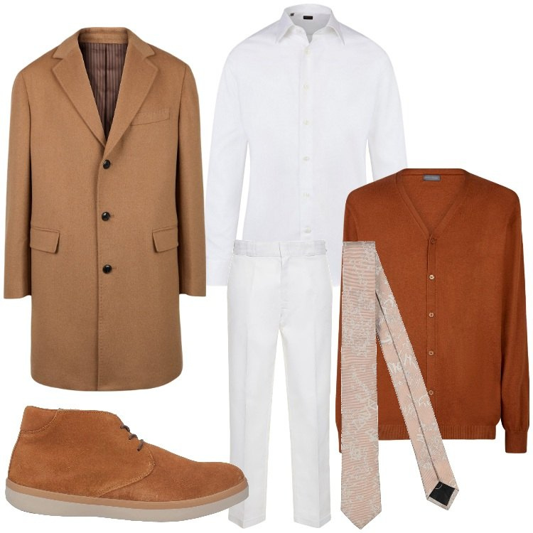 Outfit uomo - Sempre elegante. Stile Business/Elegante per Serata speciale. Abbinamento con stivali e stivaletti, cravatte, cappotti, pantaloni, camicie, cardigans.