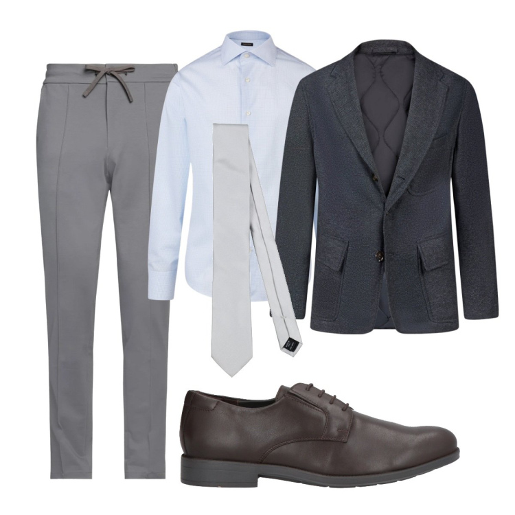 Outfit uomo - In ufficio. Stile Business/Elegante per Ufficio. Abbinamento con scarpe stringate, pantaloni skinny, cravatte, giacche, camicie.