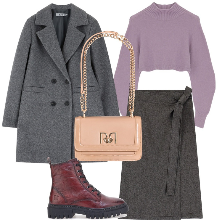 Outfit donna - Gonne midi per ogni occasione - Focus Do. Stile Bon Ton per Tutti i giorni. Abbinamento con borse a tracolla, cappotti, maglieria, gonne, anfibi.