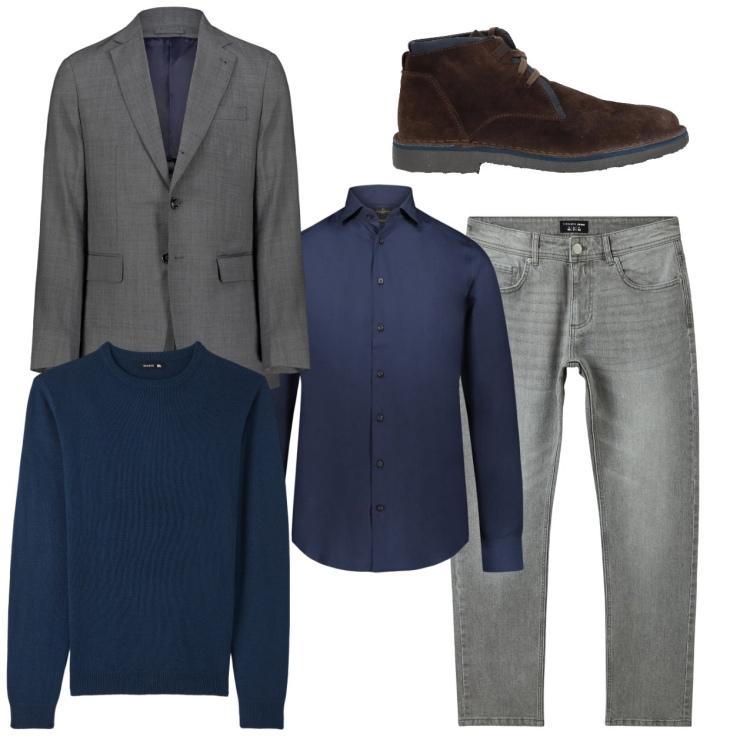 Outfit uomo - Una giacca fa chic. Stile Casual per Tutti i giorni. Abbinamento con stivali e stivaletti, maglieria, jeans, camicie, abiti.
