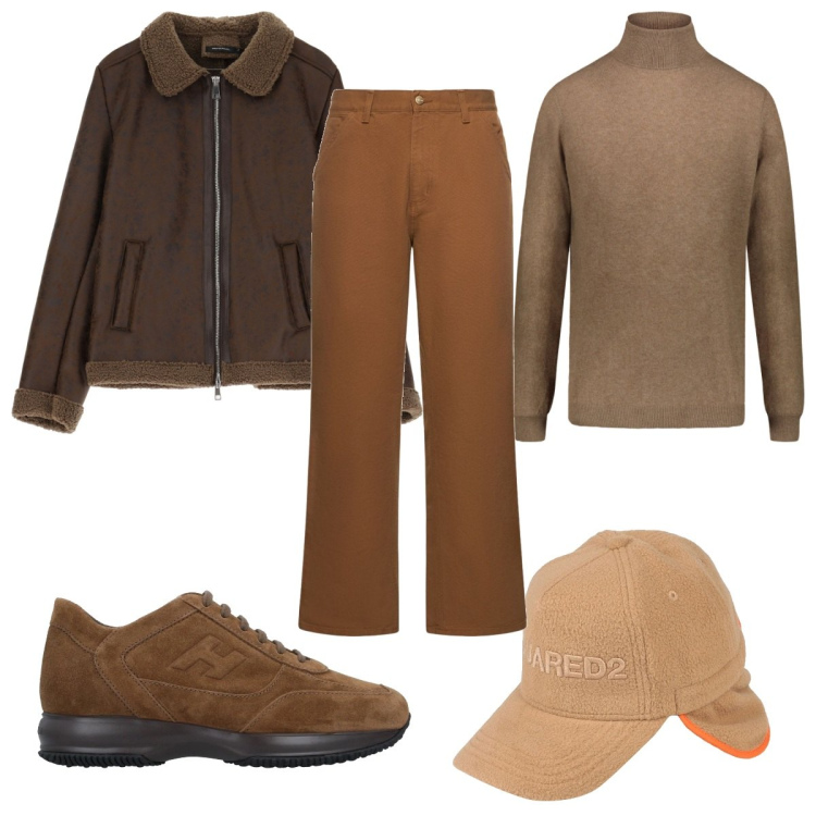 Outfit uomo - Total look #2038674. Stile Trendy per Tutti i giorni. Abbinamento con sneakers, cappelli con visiera, giacche, maglieria, jeans.