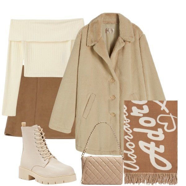 Outfit donna - free. Stile Casual per Tutti i giorni. Abbinamento con maglieria, anfibi, borse a tracolla, minigonne, cappotti, sciarpe.