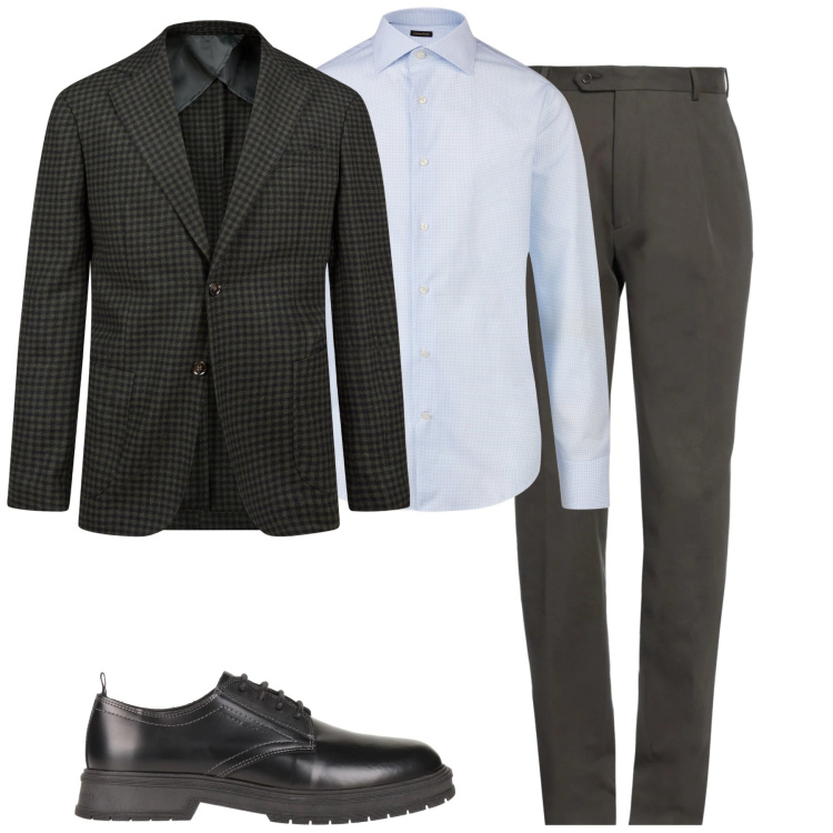Outfit uomo - La camicia a quadri. Stile Business/Elegante per Tutti i giorni. Abbinamento con scarpe stringate, pantaloni, giacche, camicie.