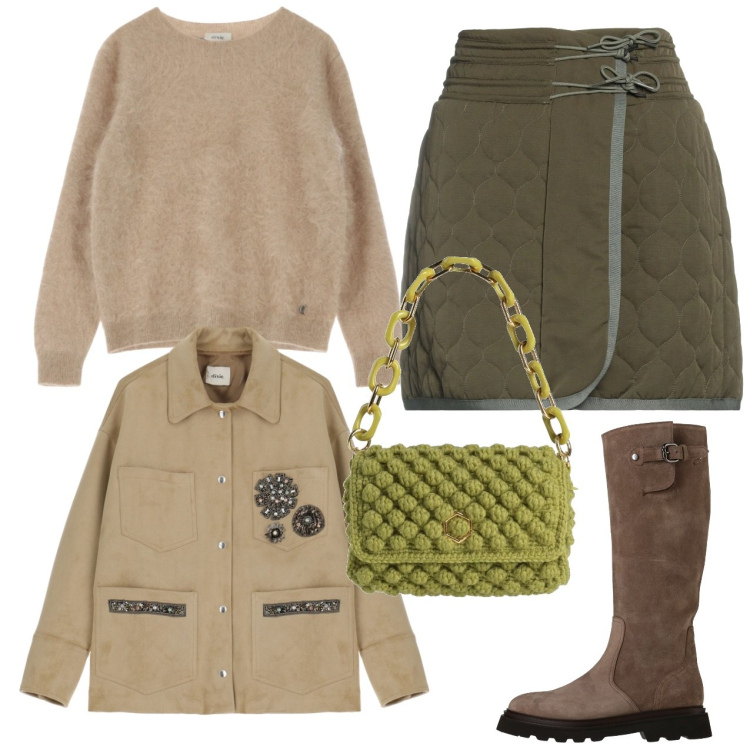 Outfit donna - Una gonna in gennaio - @danipoetessa73. Stile Bon Ton per Tutti i giorni. Abbinamento con minigonne, stivali, borse a mano, pullovers, cappotti.