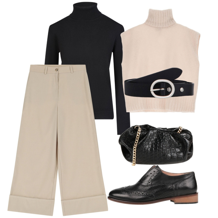 Outfit donna - Over cipriato. Stile Urban per Tutti i giorni. Abbinamento con scarpe stringate, borse a tracolla, pantaloni, gilet, cinture, maglieria.
