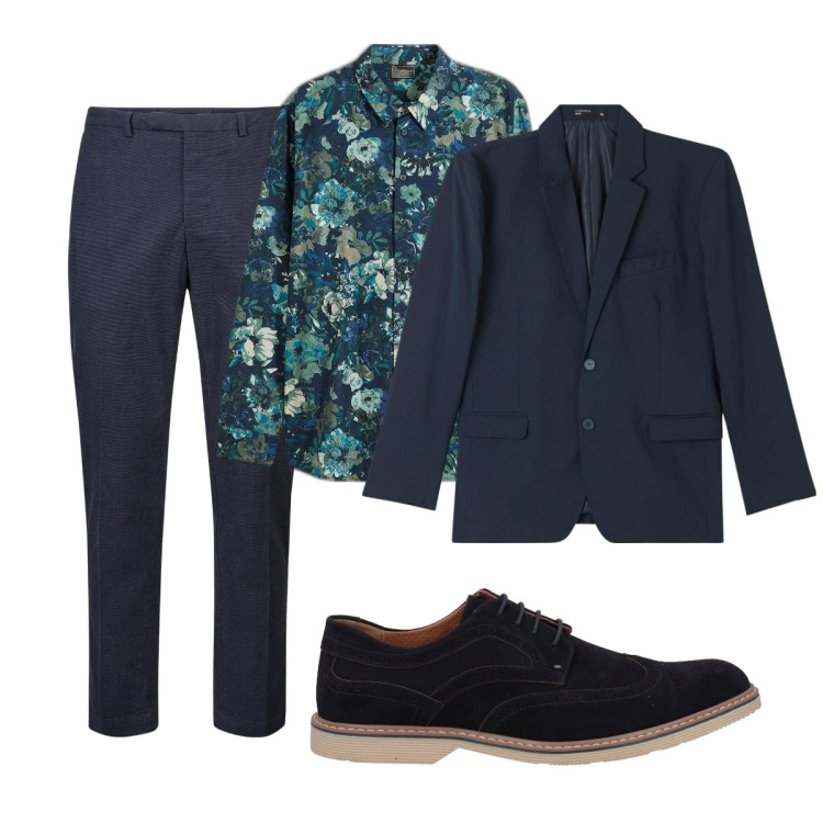 Outfit uomo - Total black. Stile Trendy per Serata speciale. Abbinamento con scarpe stringate, camicie, giacche, pantaloni.