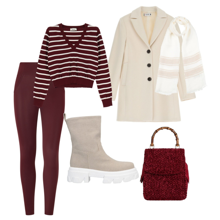 Outfit donna - Basic. Stile Basic per Tutti i giorni. Abbinamento con borse a mano, sciarpe, stivaletti, cappotti, pantaloni skinny, pullovers.