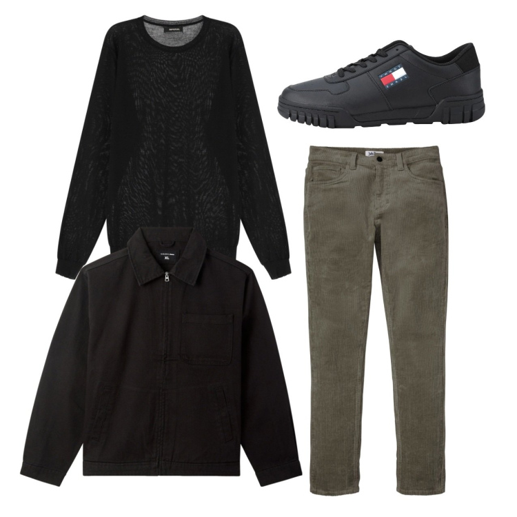 Outfit uomo - City. Stile Casual per Tutti i giorni. Abbinamento con pantaloni, sneakers, giacche, maglieria.