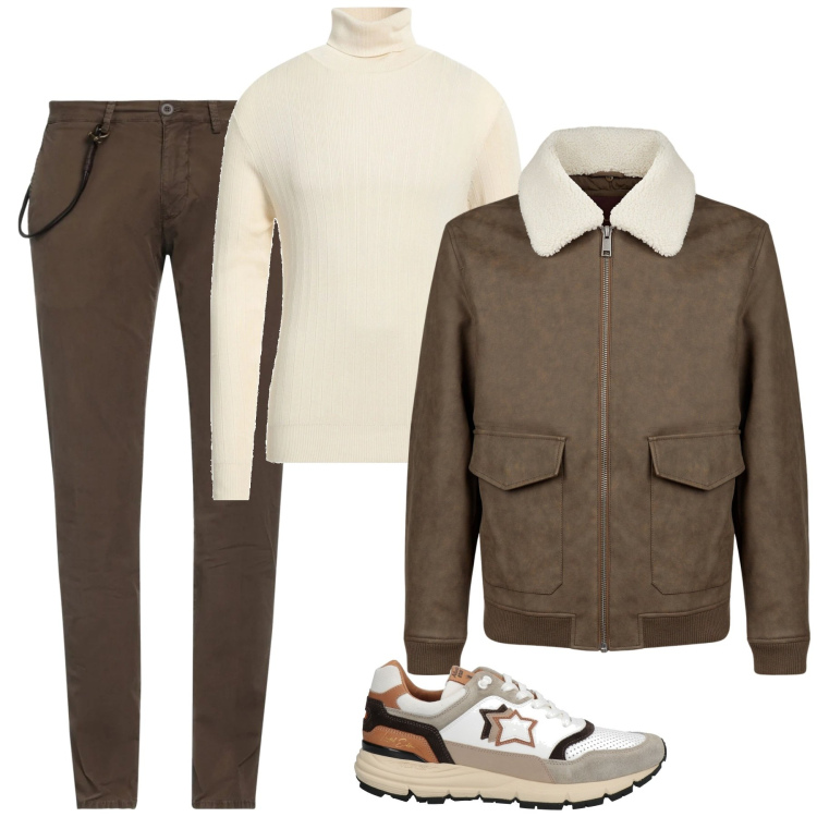 Outfit uomo - Gennaio. Stile Casual per Tutti i giorni. Abbinamento con sneakers, maglieria, pantaloni, giacche.