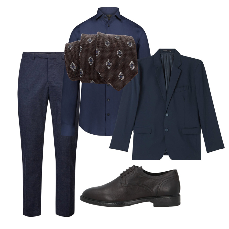 Outfit uomo - Un lord. Stile Business/Elegante per Serata speciale. Abbinamento con scarpe stringate, giacche, cravatte, pantaloni, camicie.