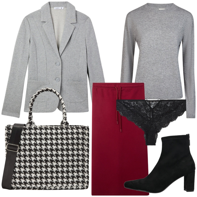 Outfit donna - La borsa senza tempo. Stile Casual per Tutti i giorni. Abbinamento con stivaletti, gonne longuette, culotte, blazer, shopping bag, maglieria.