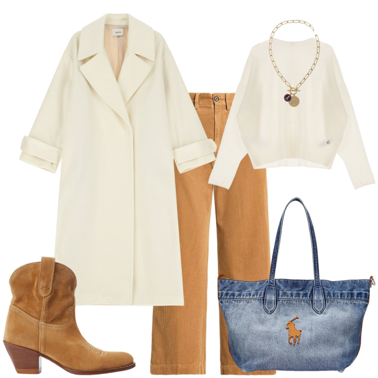 Outfit donna - Urban rules. Stile Urban per Tutti i giorni. Abbinamento con stivaletti, pantaloni, borse tote, ciondoli, cappotti, pullovers.