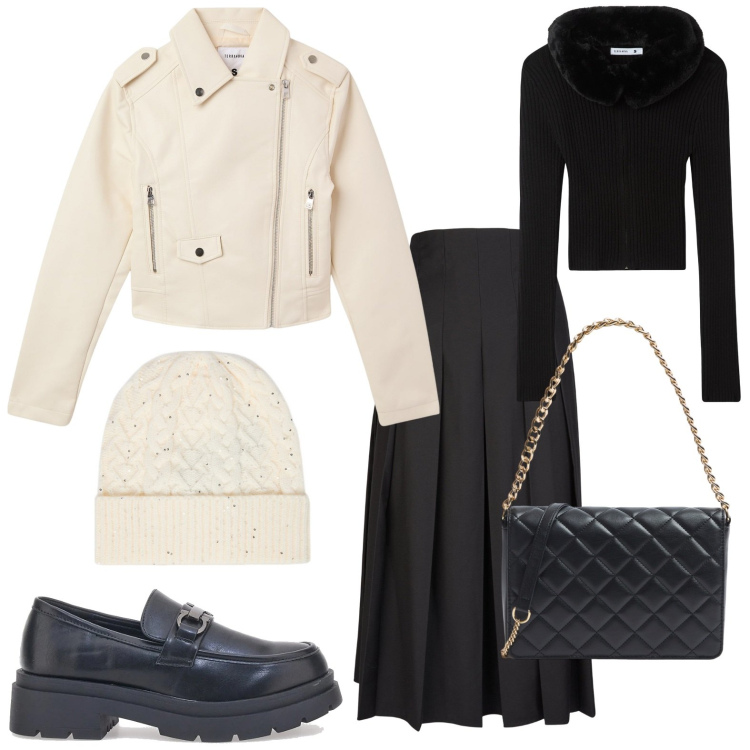 Outfit donna - Gonne midi per ogni occasione. Stile Bon Ton per Serata fuori. Abbinamento con giacche, cardigans, borse a tracolla, gonne longuette, mocassini, cappelli.