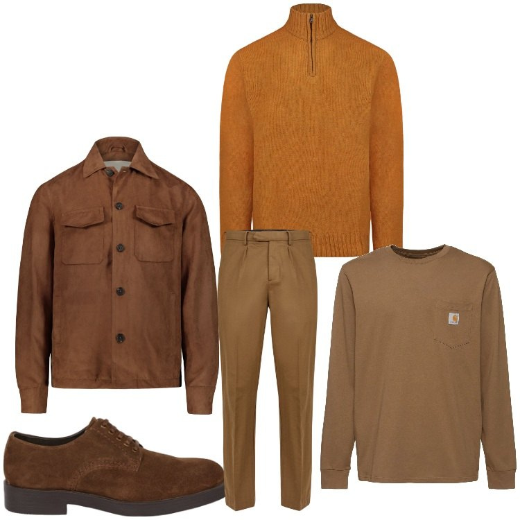 Outfit uomo - Sempre ok. Stile Casual per Tutti i giorni. Abbinamento con maglieria, pantaloni, t-shirt, giacche, scarpe stringate.