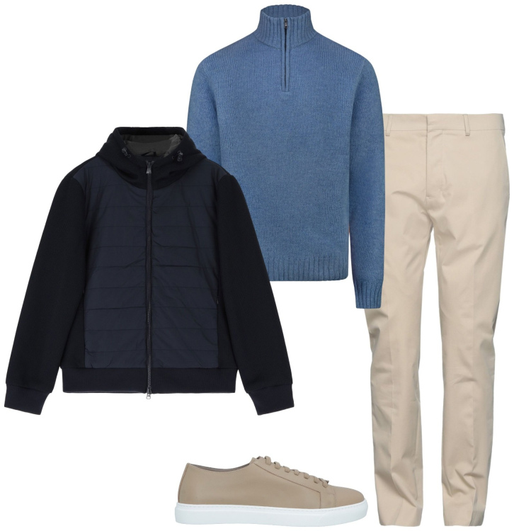 Outfit uomo - Total look #2041626. Stile Casual per Tutti i giorni. Abbinamento con pantaloni, sneakers, piumini, maglieria.
