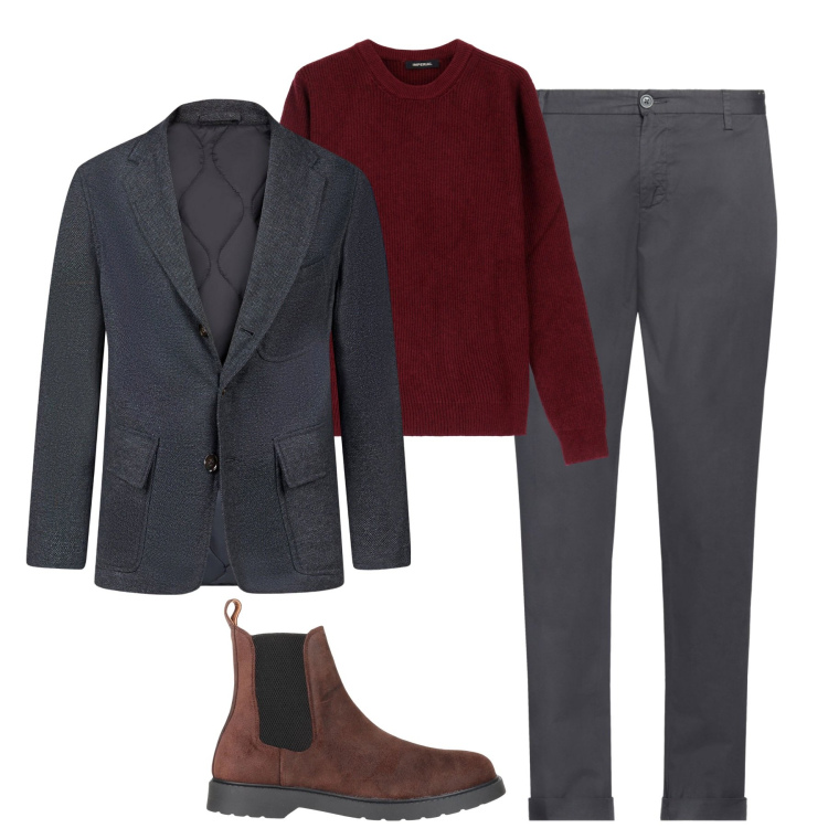 Outfit uomo - La giacca per il freddo. Stile Business/Elegante per Tutti i giorni. Abbinamento con stivali e stivaletti, pantaloni chino, pullovers, giacche.