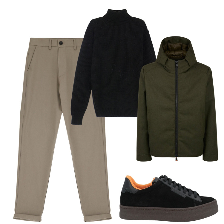 Outfit uomo - Total look #2042013. Stile Urban per Tutti i giorni. Abbinamento con sneakers, maglieria, pantaloni, giacche.