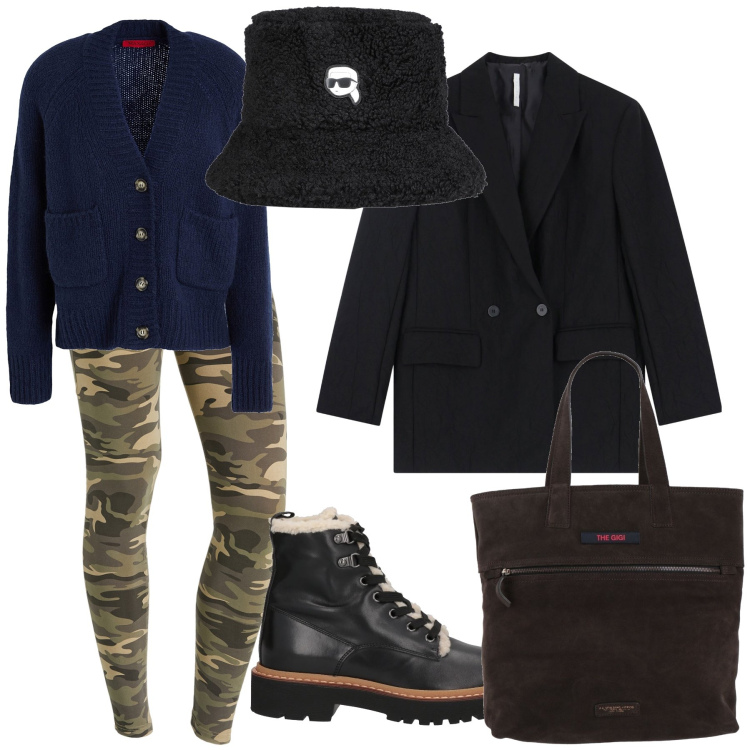 Outfit donna - Pantaloni originali e trendy. Stile Trendy per Tutti i giorni. Abbinamento con cardigans, stivaletti, borse a mano, cappelli, blazer, pantaloni skinny.