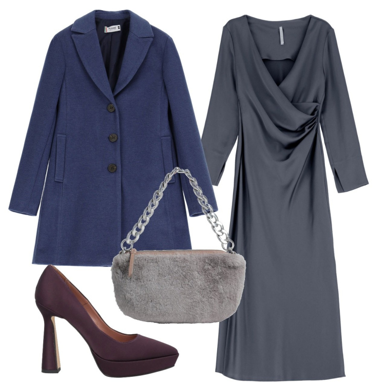 Outfit donna - Cerimonia. Stile Chic per Cerimonia. Abbinamento con décolleté, borse a mano, cappotti, vestiti.