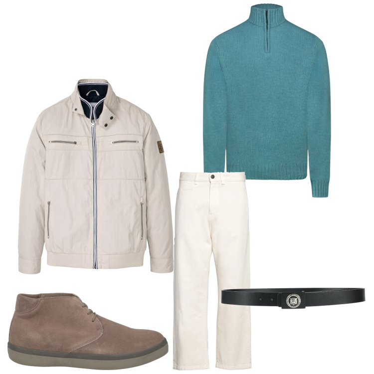 Outfit uomo - Oggi mi vesto cosi. Stile Casual per Tutti i giorni. Abbinamento con giacche, cinture, jeans dritti, stivali e stivaletti, maglieria.