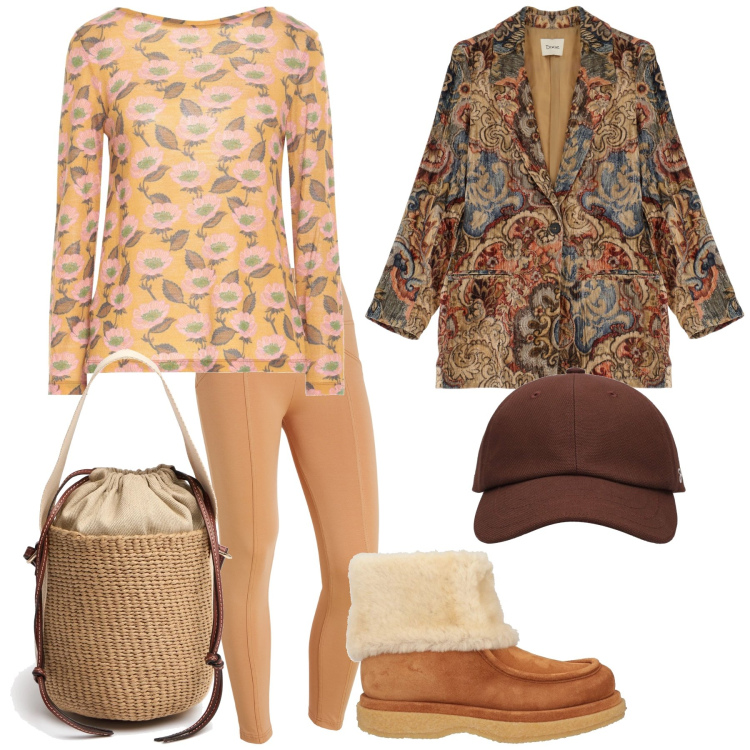 Outfit donna - Total look. Stile Trendy per Tutti i giorni. Abbinamento con pullovers, stivaletti, pantaloni skinny, blazer, cappelli, borse a mano.
