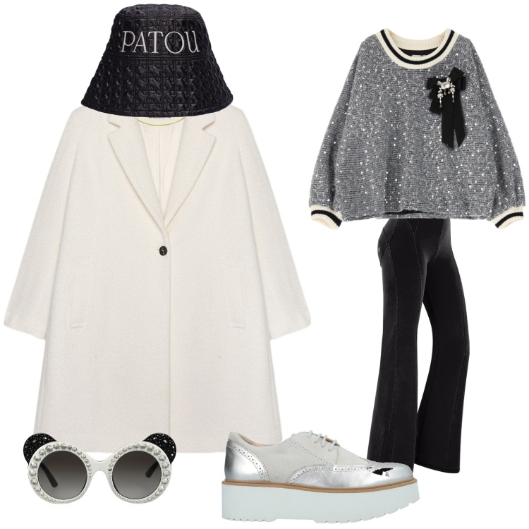 Outfit donna - Lo stile , innanzitutto. Stile Casual chic per Serata fuori. Abbinamento con scarpe stringate, occhiali da sole, cappotti, felpe, jeggings, cappelli.